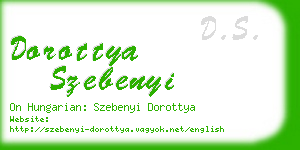 dorottya szebenyi business card